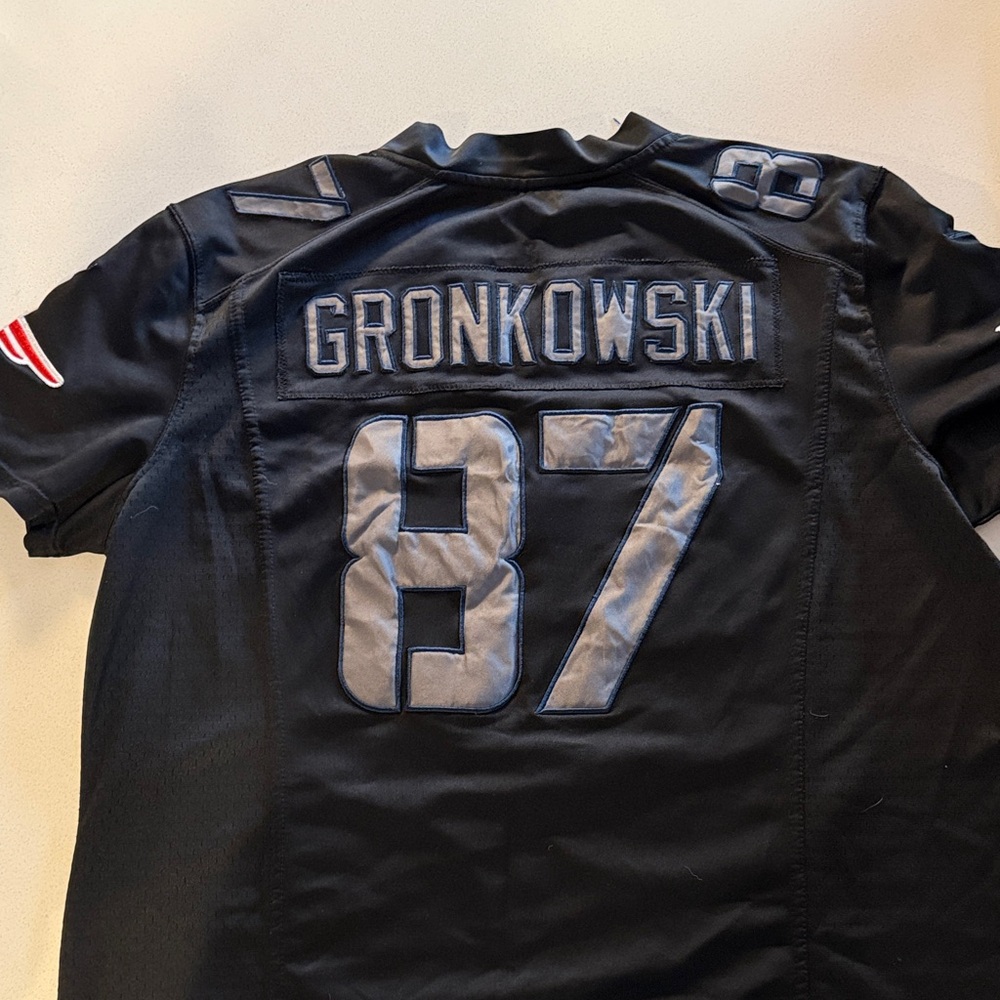 Patriots Rob Gronkowski 87 Black Alternate Men’s Football Jersey with Number 87